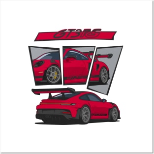 car 911 gt3 rs detail red Posters and Art